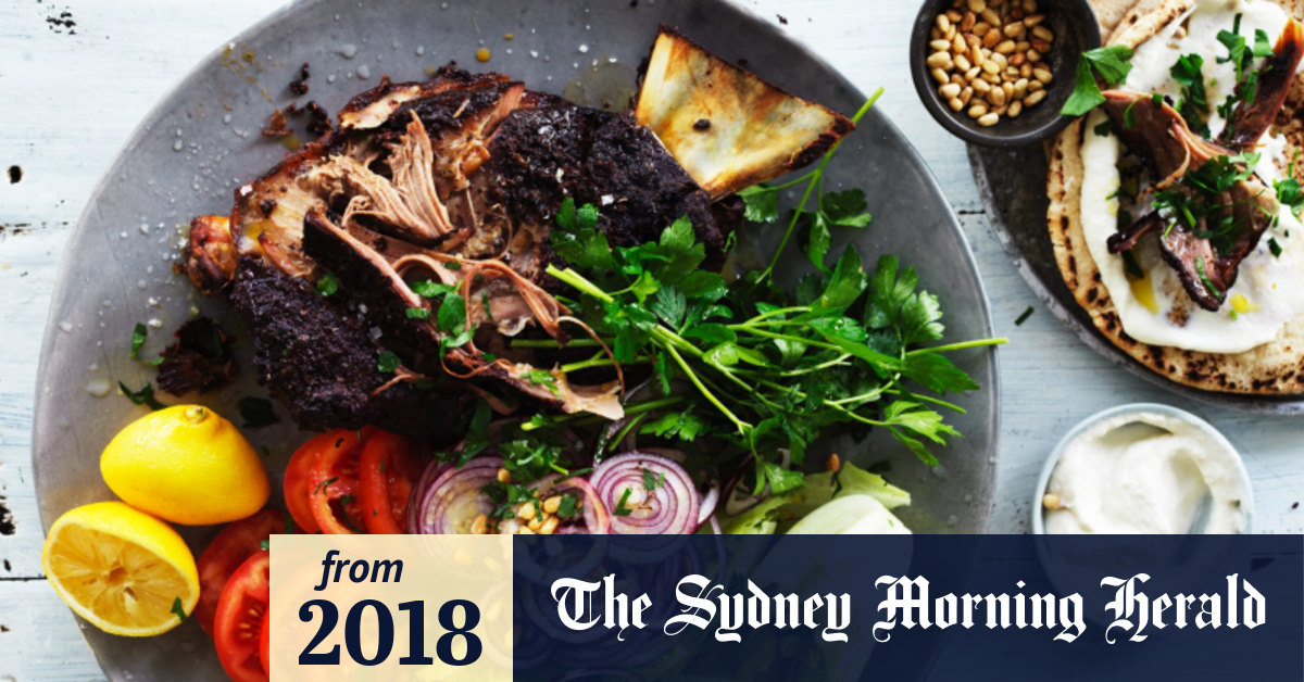 Adam Liaw's roast lamb shoulder shawarma, and shiraz jelly